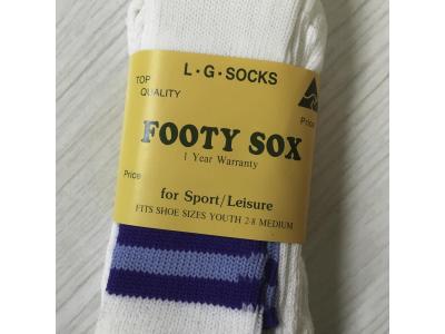 Lindner Goulburn Factory Footy Socks Old Wrap Label late 1980s and early 1990s